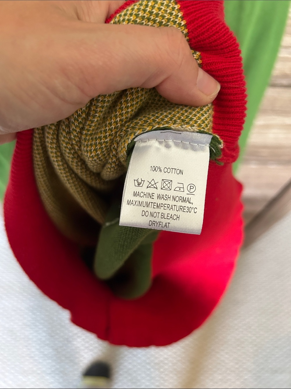OXKNIT Green Floral Crewneck Sweater with Pink Accents - Picture 4 of 4